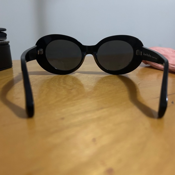 Acne Studios Mustang Oval Black Sunglasses Kurt Cobain inspired - Picture 10 of 12